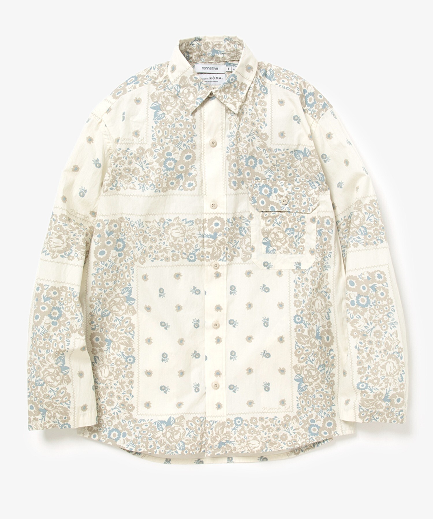 nonnative WORKER SHIRT JACKET COTTON BROAD NOMA t.d® PRINT