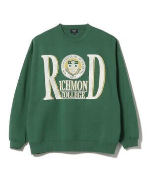 BEAMS HEART クラック プリント カレッジ スウェット