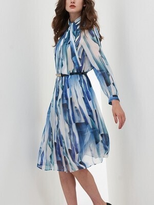 Akiko Ogawa 22SS シルクプリント　ワンピース