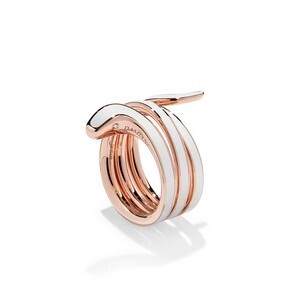 DAMIANI Eden　ピンクゴールド、セラミック、ダイヤモンド リング