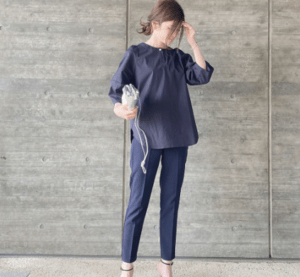 Dolce. パフスリーブブラウス【navy】