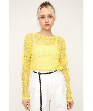 SLY RANDOM MESH L/S TOPS ランダム メッシュ ロングスリーブ トップス