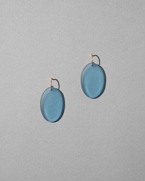 SIRISIRI HOTOLI Earrings Oval BLUE