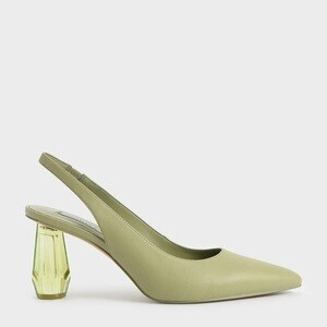 CHARLES & KEITH スカルプチャーヒール スリングバックパンプス
