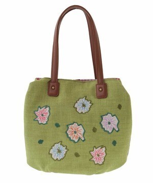 Jocomomola 【ドラマ着用】フラワー刺繍トートバッグ