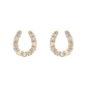 ESTELLE 【WEB限定】K10 イエローゴールド ダイヤモンド 馬蹄 ピアス