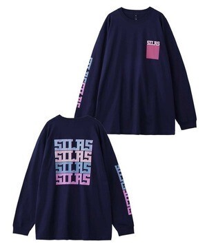 SILAS L/S DIAGONAL LOGO PRINT TEE サイラスダイアゴナルロゴプリントロンT