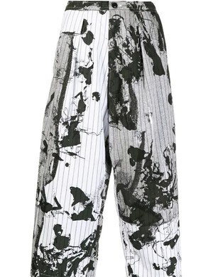 Y's ペイント クロップドパンツ
