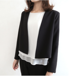 Dolce. ノーカラージャケット【black】S