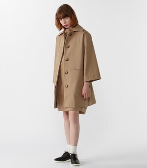 BLACK BY MOUSSY Cotton double cloth coat