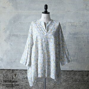 Veritecoeur 花柄ブラウス YELLOW BIG FLOWER