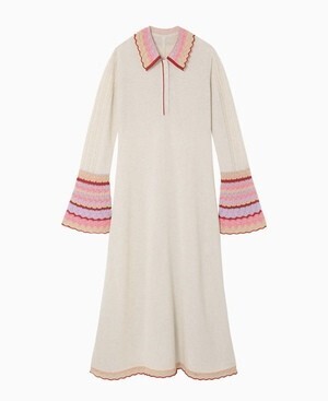 Mame Kurogouchi Multi Pattern Knitted Dress
