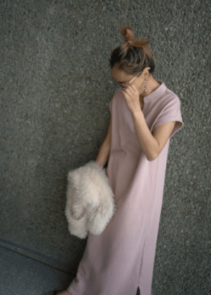 BayBee skipper sleeveless sweat dress(dusty pink)