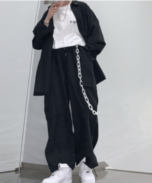 ONE WILL Military loose shirt set up