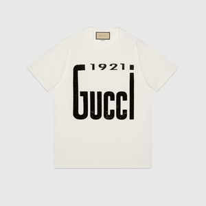 GUCCI クリスタル"1921 Gucci" コットンTシャツ