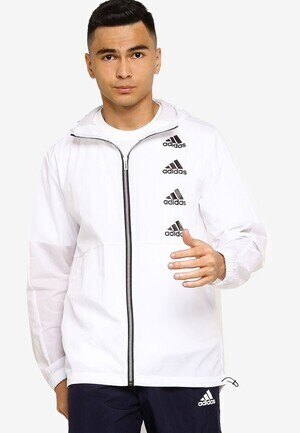 adidas ADIDAS essentials gradient logo windbreaker white