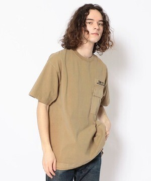 AVIREX FADE WASH LOOSE FIT MILITARY POCKET T-SHIRTⅡ