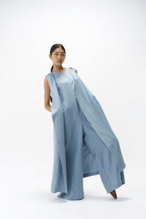 kleiden 2WAY WRAPPED SLEEVELESS DRESS
