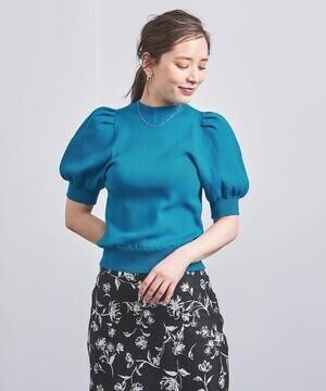 UNITED ARROWS P パフスリーブ 5分袖 ニット W †