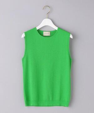 UNITED ARROWS クールコットン リブ ノースリーブ ニット B