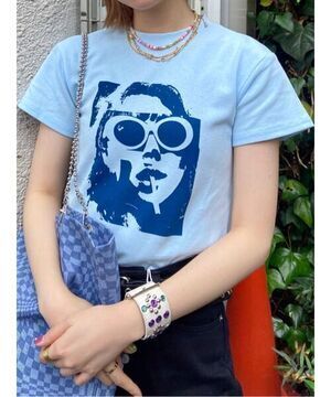 jouetie グランジプリントフィット Tシャツ