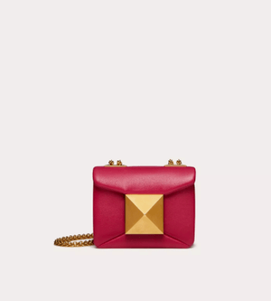 VALENTINO ワンスタッズ ナッパレザー チェーン マイクロバッグ