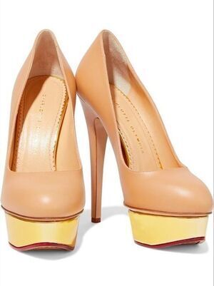 Charlotte Olympia レザー プラットフォーム パンプス