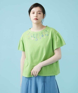 Jocomomola 【ドラマ着用】Pop フラワーモチーフTシャツ