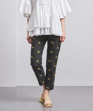 UNITED ARROWS フラワージャカード テーパード パンツ