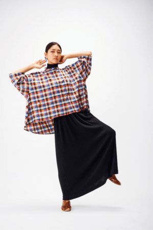 kleiden CHEKED FLOWY SHIRTS