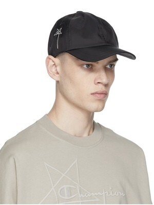 RICK OWENS Championエディション ブラック フラットキャップ