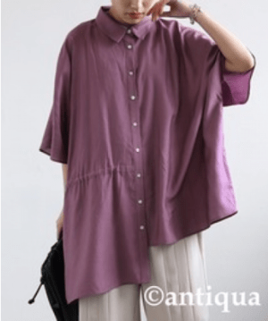 antiqua アシメデザインシャツ シャツ レディース トップス・akp-00019