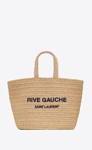 SAINT LAURENT ソフト トートバッグ”リヴ・ゴーシュ”（ラフィア）