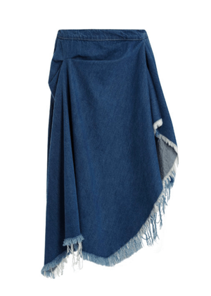 MARQUES ALMEIDA BLUE DECONSTRUCTED DENIM SKIRT