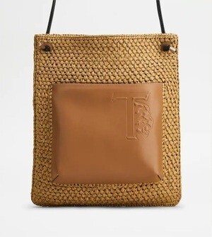 TOD'S ラフィア＆レザー クロスボディ ミディアム