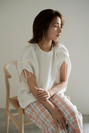 maison de Dolce. ドロストジャガードトップス【white】