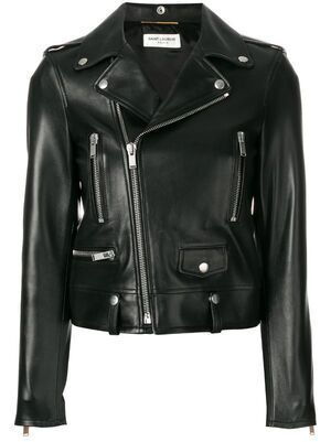 SAINT LAURENT クロップド ライダースジャケット