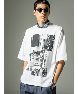 THE SHOP TK フォトコラージュプリントTシャツ
