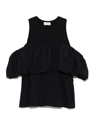 emmi 【emmi atelier】ラッフルショルダー撥水ブラウス