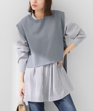 URBAN RESEARCH Sonny Label ニットベストフレアシャツレイヤーセット