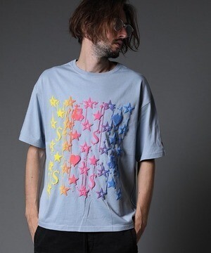 STUD MUFFIN mt7532-5.6ozコットン天竺グラデーションフォームpt ワイドシルエット SS Tシャツ