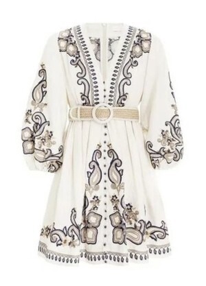 zimmermann ALIANE PAISLEY SHORT DRESS