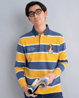 Hush Puppies BIGDOGボーダーラガーシャツ