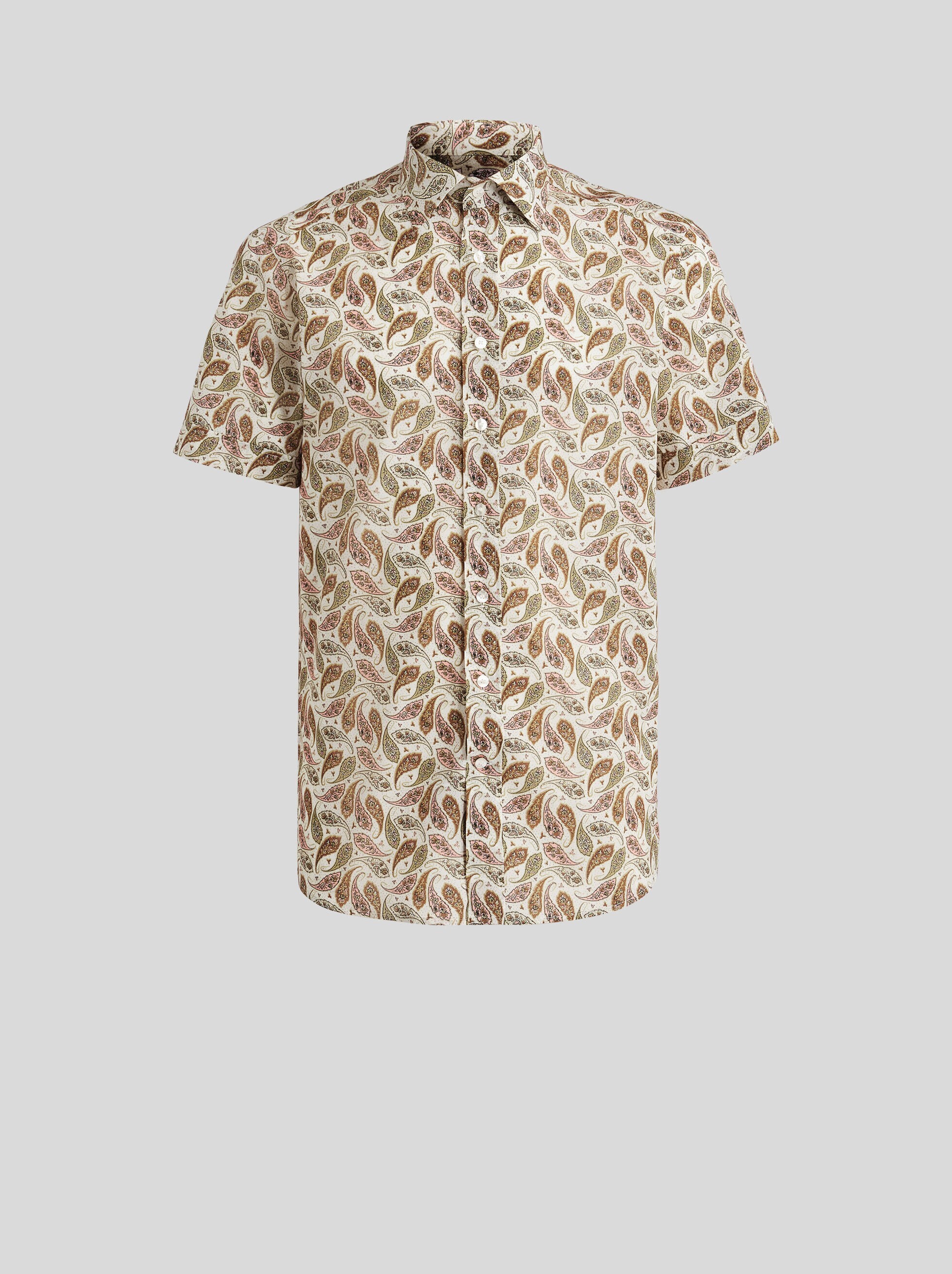 ETRO マイクロペイズリー ショートスリーブ シャツ