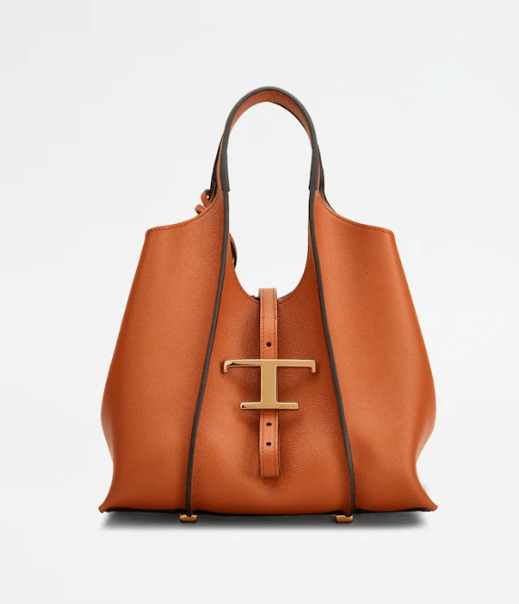 TOD’S Tタイムレス レザー ショッピング バッグ ミニ