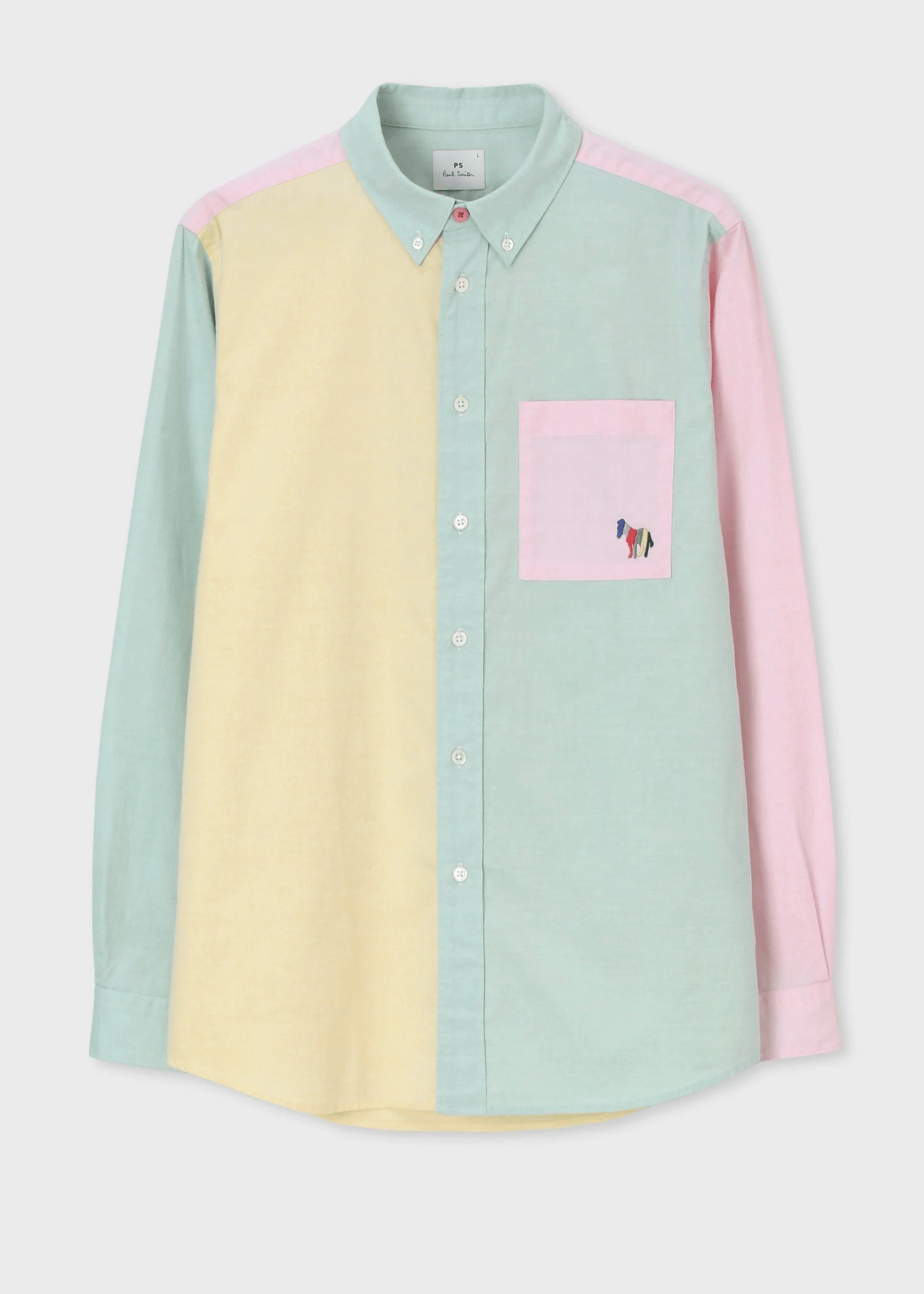 PS Paul Smith シーズンゼブラ ミックスアップ ボタンダウンシャツ