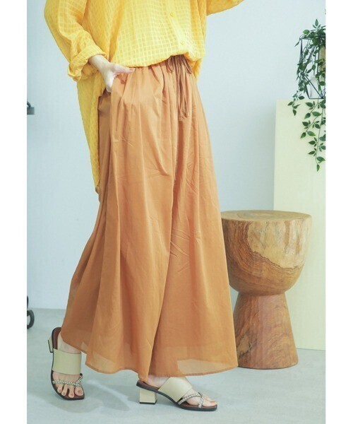 ROSE BUD シアーコットンリラックスパンツ