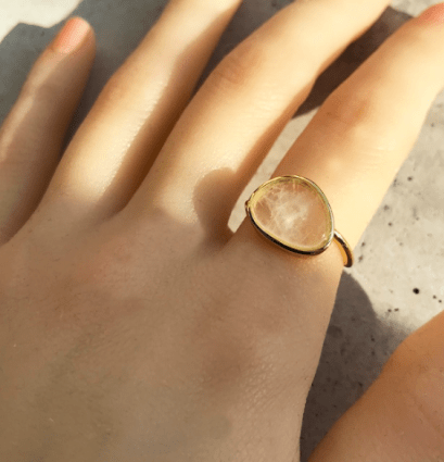 one sea S925 natural stone ring (R218)
