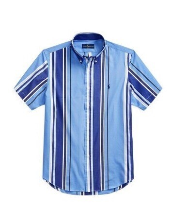 POLO RALPH LAUREN クラシック フィット ストライプド ストレッチ ポプリン シャツ