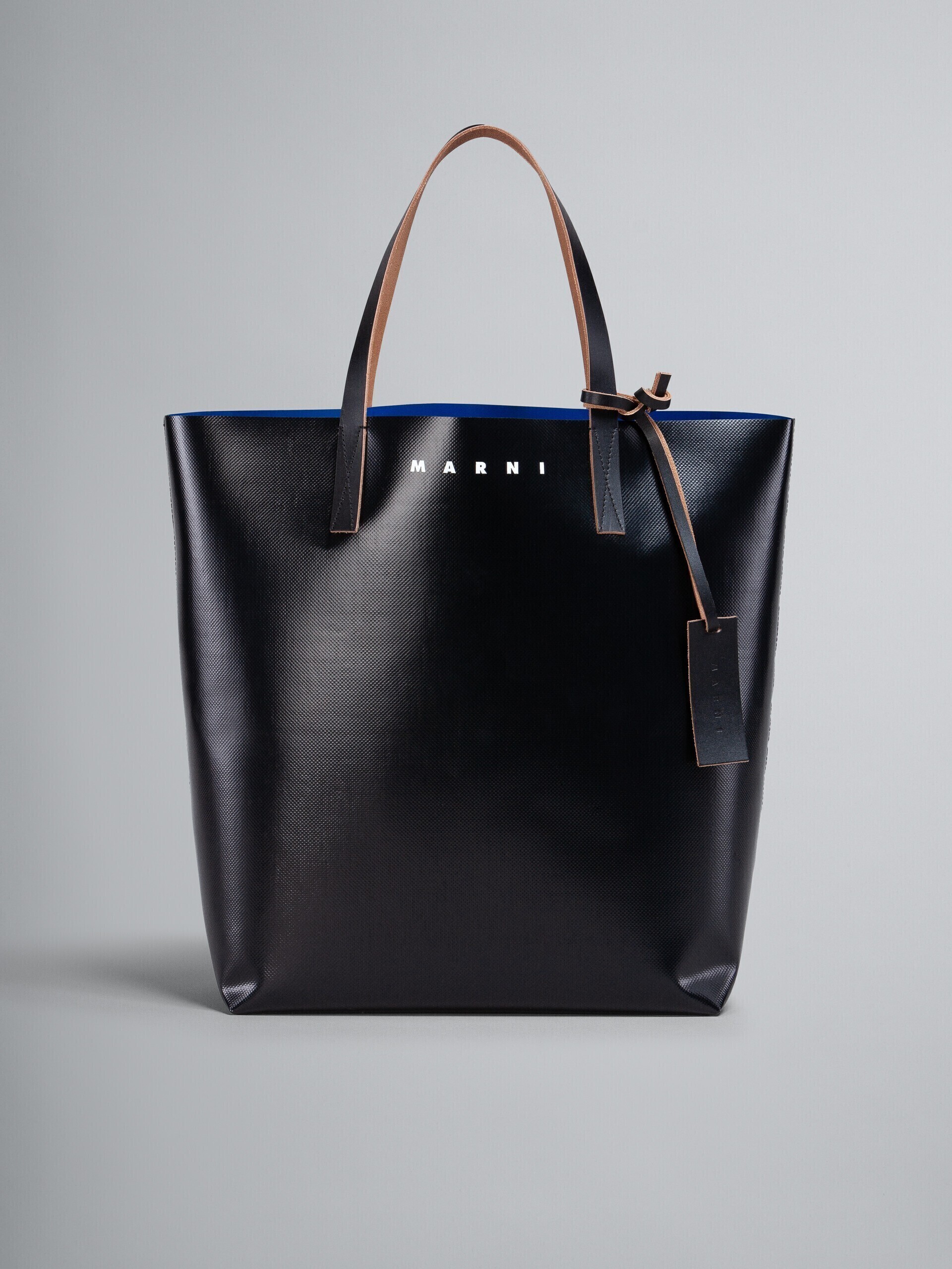 MARNI ブラック＆ブルー TRIBECAショッピングバッグ